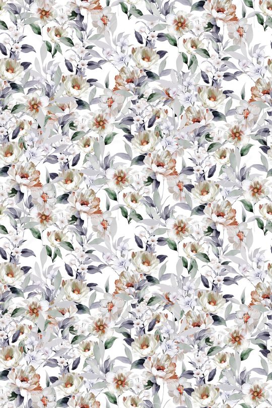 清爽底花卉印花华亿平台图片