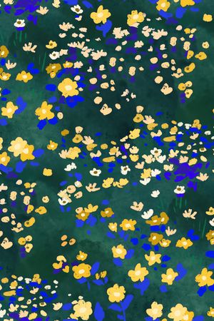 手绘花卉印花华亿平台图片