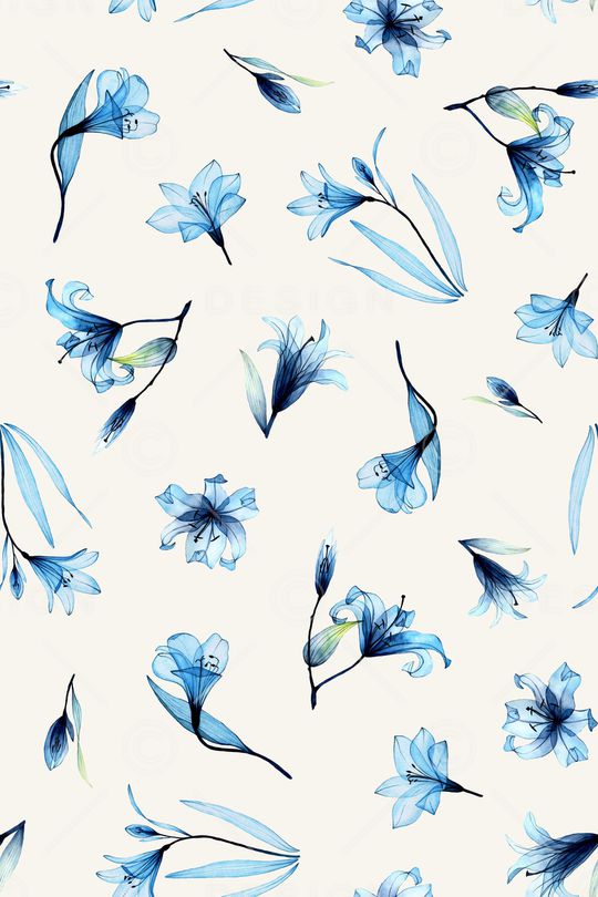 清爽底花卉印花华亿平台图片