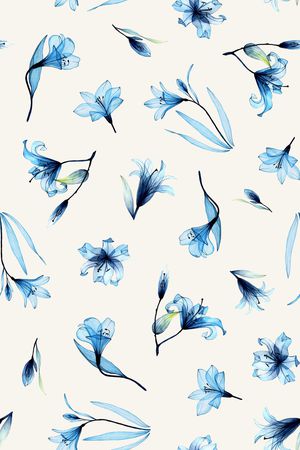 清爽底花卉印花华亿平台图片