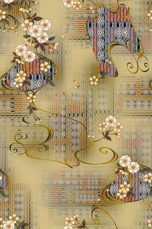 旗袍印花华亿平台图片