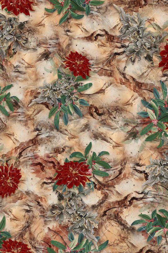 花卉印花华亿平台图片