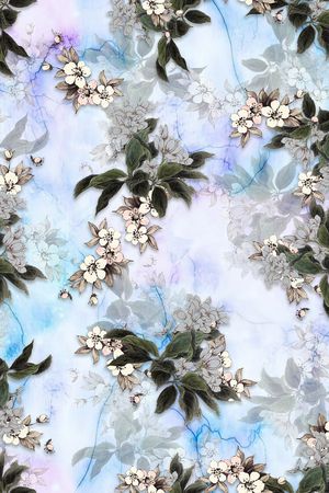 花卉印花华亿平台图片