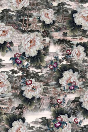 花卉印花华亿平台图片