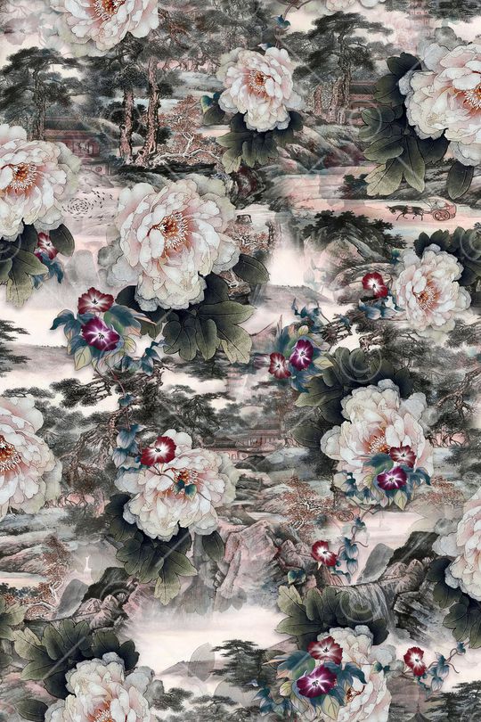 花卉印花华亿平台图片