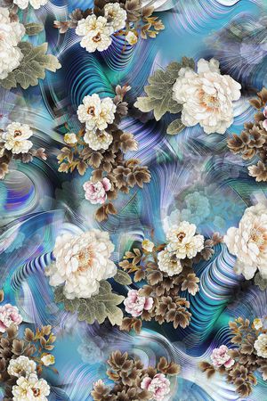 花卉印花华亿平台图片