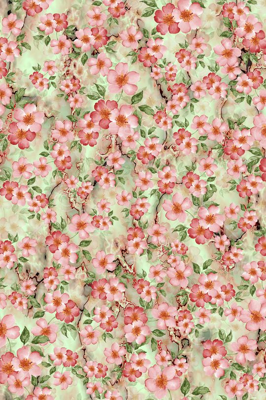 水彩花卉印花华亿平台图片