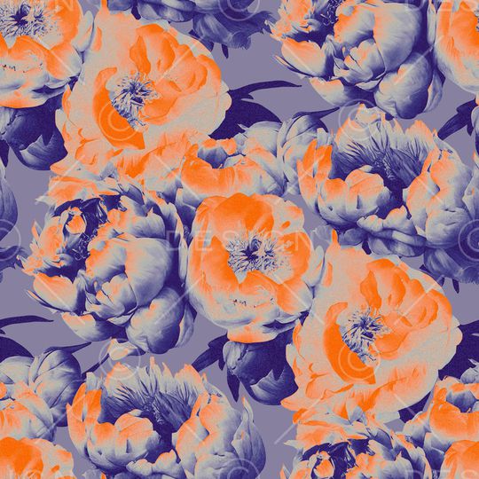 牡丹印花华亿平台图片