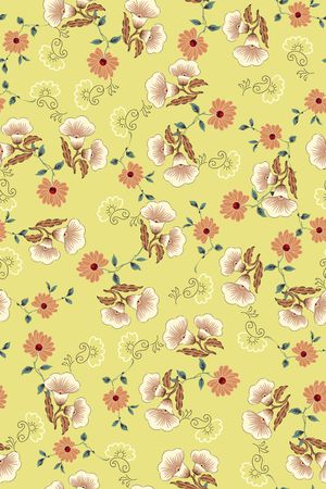 中老年花卉印花华亿平台图片