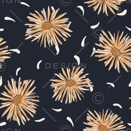 小雏菊印花华亿平台图片