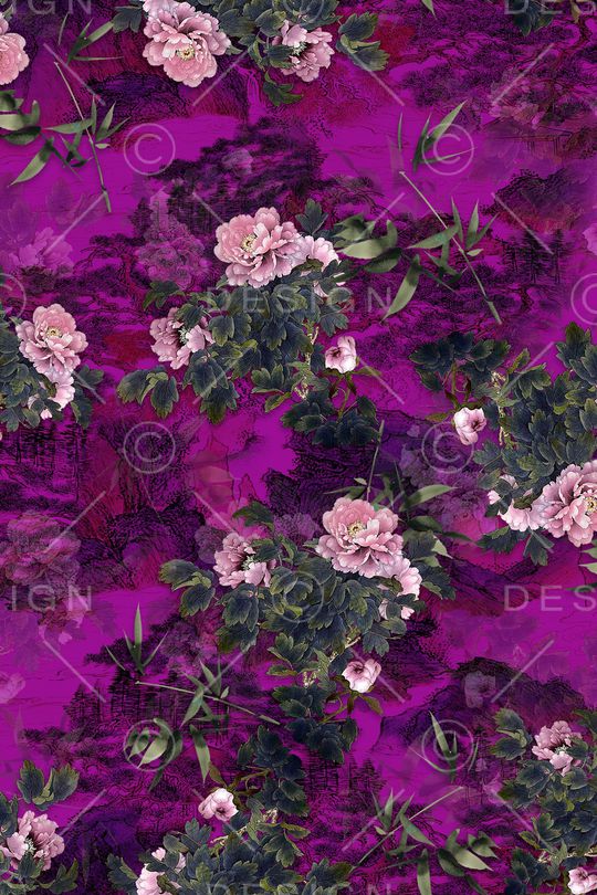 花卉印花华亿平台图片