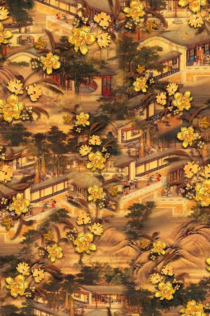 花卉印花华亿平台图片