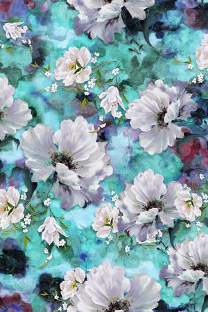 花卉印花华亿平台图片