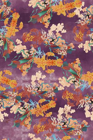 复古印花华亿平台图片