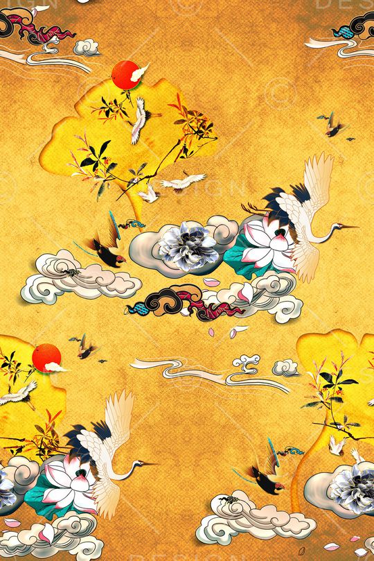 复古印花华亿平台图片