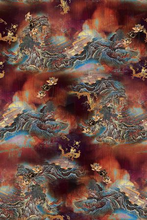 复古印花华亿平台图片