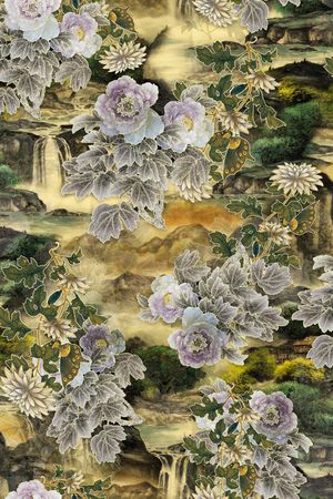 花卉印花华亿平台图片