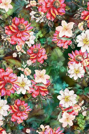 花卉印花华亿平台图片