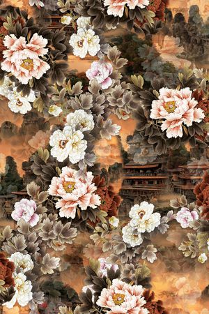 花卉印花华亿平台图片