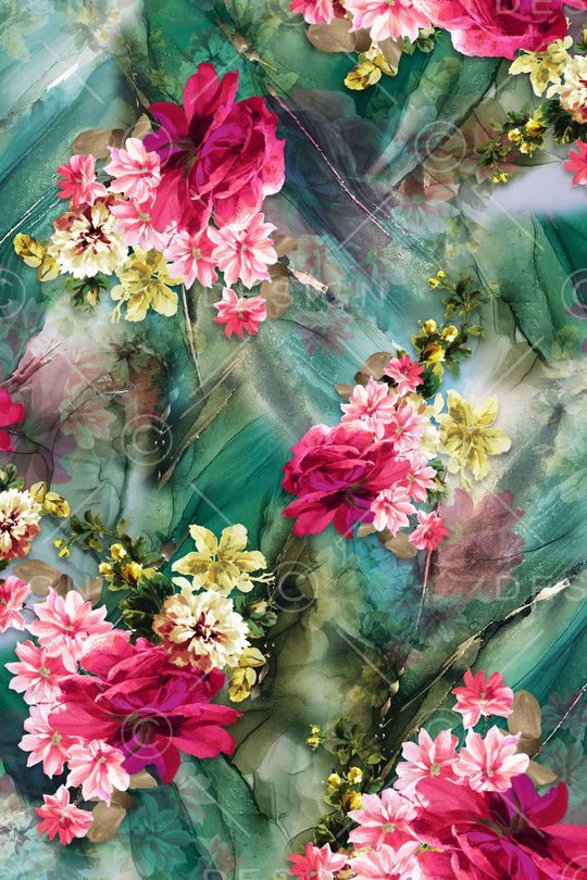 花卉印花华亿平台图片