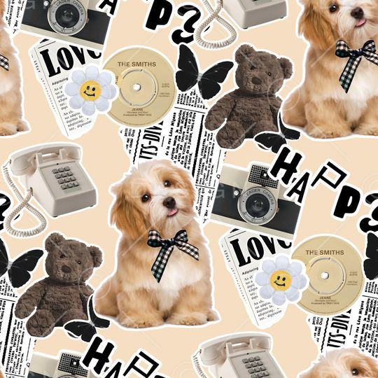 可爱萌宠印花华亿平台图片