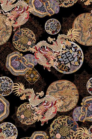 复古印花华亿平台图片