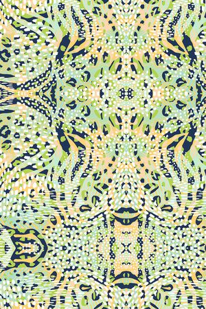 几何花卉印花华亿平台图片