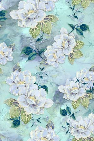 花卉印花华亿平台图片