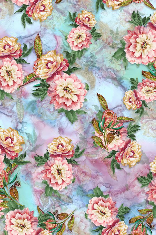 花卉印花华亿平台图片