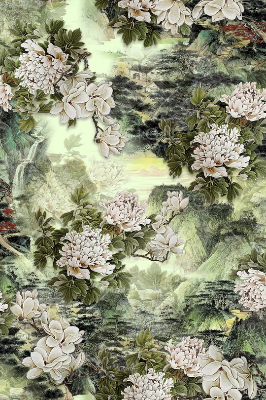 花卉印花华亿平台图片