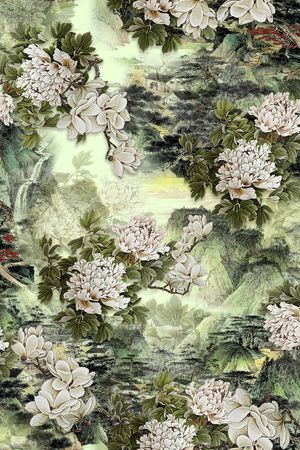 花卉印花华亿平台图片