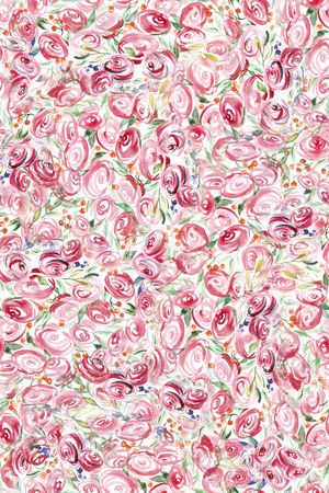 水彩花卉印花华亿平台图片