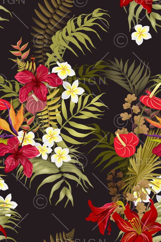 热带华亿平台印花华亿平台图片