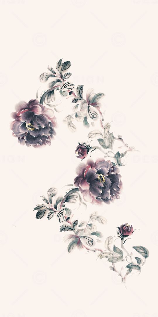 牡丹印花华亿平台图片