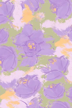 手绘花卉印花华亿平台图片