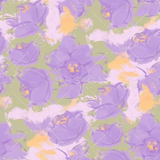 手绘花卉印花华亿平台图片