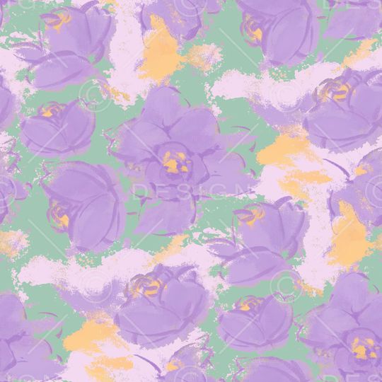 手绘花卉印花华亿平台图片