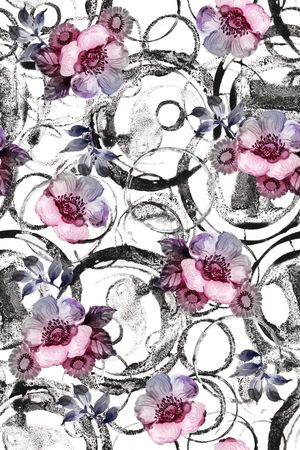 花卉印花华亿平台图片