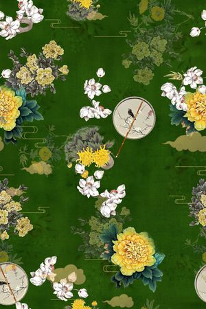 花卉印花华亿平台图片