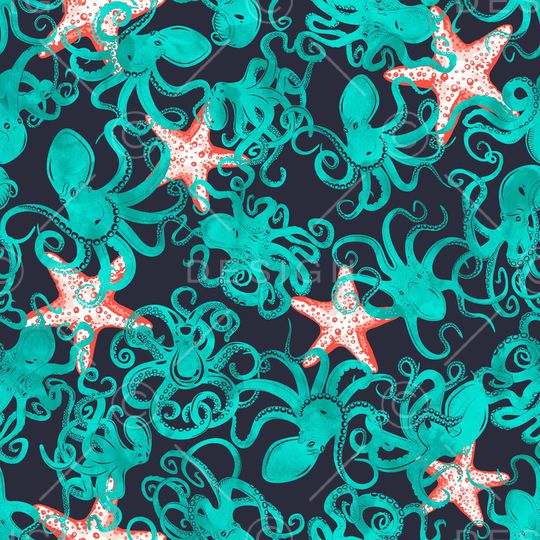 章鱼印花华亿平台图片