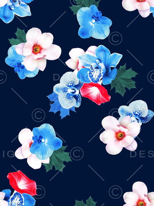 花卉印花华亿平台图片