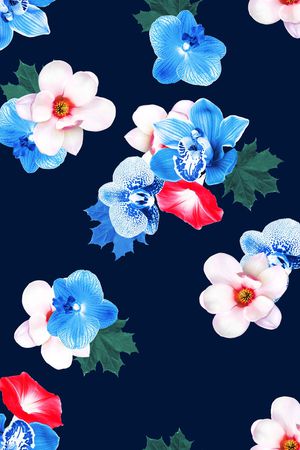 花卉印花华亿平台图片