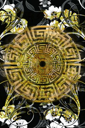 欧式定位花印花华亿平台图片