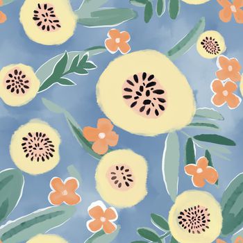 抽象花卉印花华亿平台图片