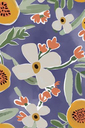 抽象花卉印花华亿平台图片