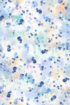 水彩花卉印花华亿平台图片