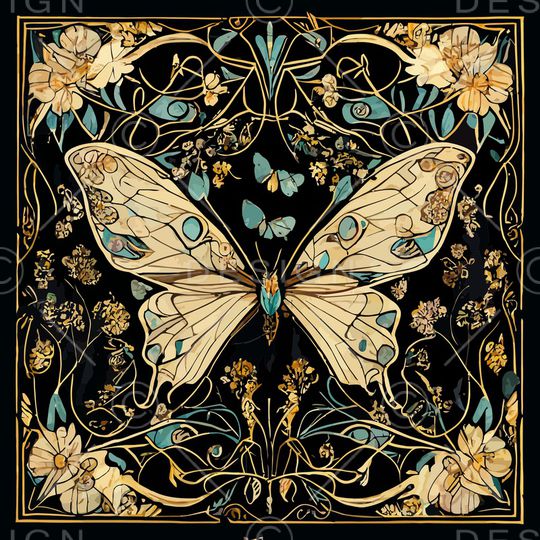 蝴蝶印花华亿平台图片