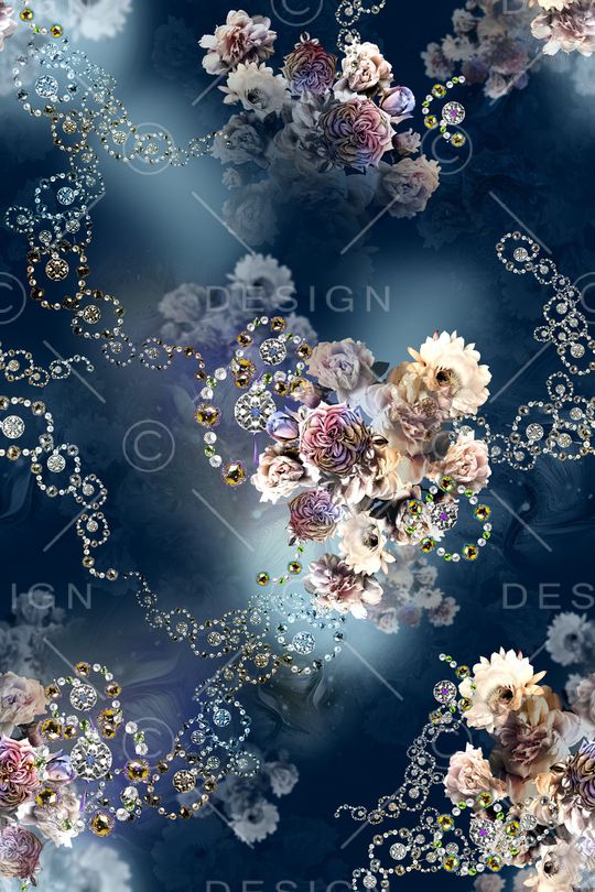 朦胧花卉印花华亿平台图片