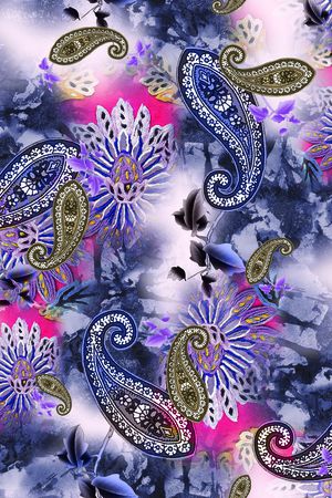 佩斯利印花华亿平台图片