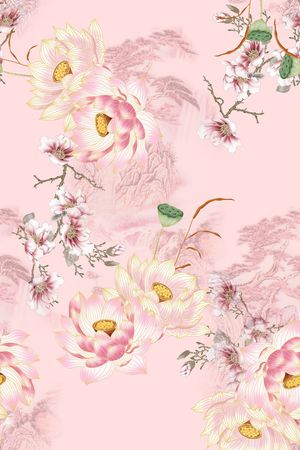 花卉印花华亿平台图片